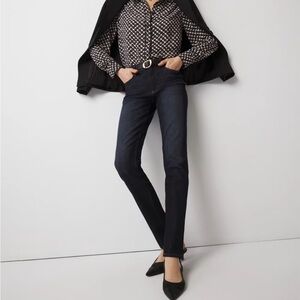 WHBM White House Black Market high rise slim moselle rinse jeans size 4 NWT